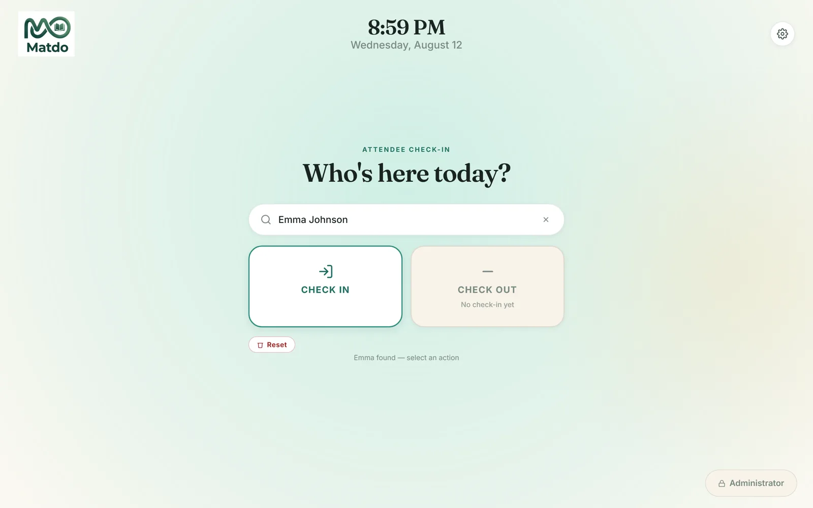 Check in